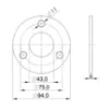 Obrazek Słupek 1058mm 5 x fi12 posadzkowy schodowy 42,4mm