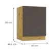 Obrazek Szafka Kuchenna Cosmo Isabel D60zl P/L Mocca Grey/Dąb Artisan