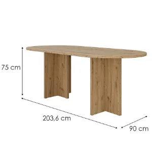 Obrazek Stół Loen 204x90 Dąb Artisan