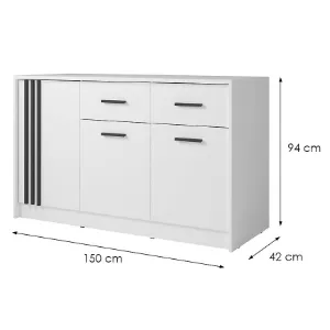 Obrazek Komoda Canada Cd-24 Biały U. Czarne