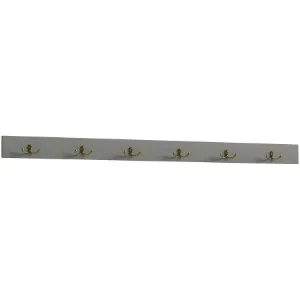 Obrazek Wieszak 6 Metalowe Uchwyty Szary
