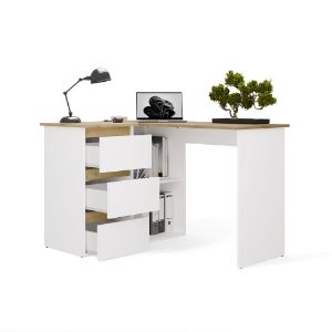 Obrazek Biurko Nice lewe biały/artisan