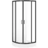 Obrazek Kabina półokrągła Brasco 80x80x190 black S168-003
