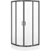 Obrazek Kabina półokrągła Brasco 90x90x190 black S168-004