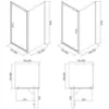 Obrazek Kabina kwadratowa Brasco Pivot 80x80x190 chrom S168-009