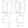 Obrazek Kabina kwadratowa Brasco Pivot 90x90x190 black S168-012
