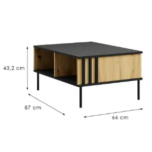 Obrazek Stolik Kawowy Rimini 07 czarny/artisan