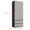 Obrazek Szafa Madison 2D2SZ 22 szary/orzech elegant
