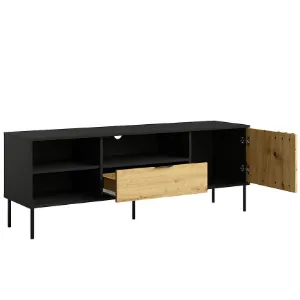Obrazek Szafka RTV 1D1SZ Rimini 08 czarny/artisan