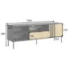 Obrazek Szafka RTV 1D1SZ Rimini 08 czarny/artisan