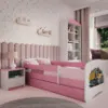 Obrazek Łóżko dziecięce Babydreams+Sz+M Różowe 80x160 Ciężarówka