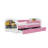 Obrazek Łóżko dziecięce Babydreams+Sz+M Różowe 80x180 Ciężarówka