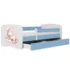 Obrazek Łóżko dziecięce Babydreams+SZ+M niebieski 70x140 sen
