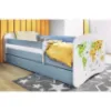 Obrazek Łóżko dziecięce Babydreams+SZ+M niebieski 80x160 mapa