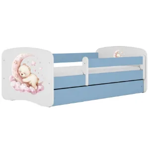 Łóżko dziecięce Babydreams+SZ+M niebieski 80x160 sen