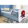 Obrazek Łóżko dziecięce Babydreams+SZ+M niebieski 80x180 Spider-man