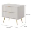 Obrazek Szafka nocna Lante G 2s -1 Szt Beige