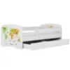 Obrazek Łóżko dziecięce Babydreams+SZ+M biały 80x180 mapa