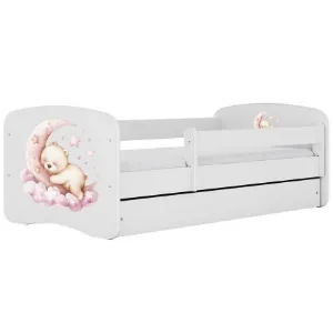 Łóżko dziecięce Babydreams+SZ+M biały 80x180 sen