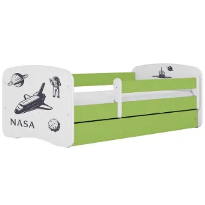 Łóżko dziecięce Babydreams+SZ+M zielony 80x160 Nasa