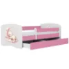 Obrazek Łóżko dziecięce Babydreams+SZ+M różowy 80x160 sen