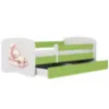 Obrazek Łóżko dziecięce Babydreams+SZ+M zielony 80x180 sen