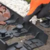 Obrazek Zestaw obrzeży SE45BOX (4 obrzeża) + 12 kotew mocujących czarny