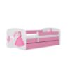 Obrazek Łóżko Dziecięce Babydreams+Sz+M Różowe 80x160 2 Księżniczka