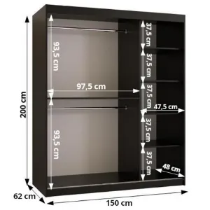 Obrazek Szafa Dome 150 czarny