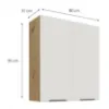 Obrazek Szafka kuchenna Aria-WH/AR anti fingerprint 80G-90 2F