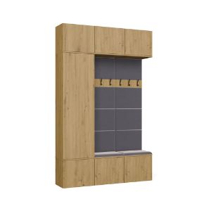 Garderoba z podwójnym wieszakiem Hamar III 1SZ2W dąb artisan