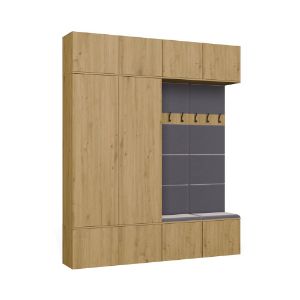 Garderoba z podwójnym wieszakiem Hamar IV 2SZ2W dąb artisan