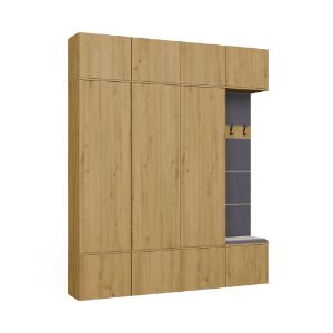 Obrazek Garderoba z wieszakiem Hamar IV 3SZ1W dąb artisan