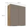 Obrazek Szafka kuchenna Aria-TA/AR anti fingerprint 80G-90 2F
