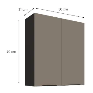 Obrazek Szafka kuchenna Aria-TA/BL anti fingerprint 80G-90 2F