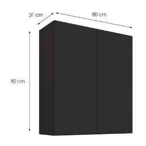 Obrazek Szafka kuchenna Aria-BL/BL anti fingerprint 80G-90 2F