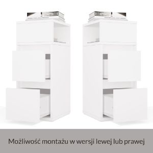 Obrazek Szafka nocna z szufladami Jorky 2S biały