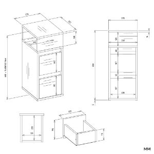 Obrazek Szafka nocna z szufladami Jorky 2S dąb artisan