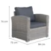 Obrazek Komplet mebli ogrodowych Bjerka 13275 grey