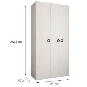 Obrazek Szafa Como 1-120 (40) biały/czarny