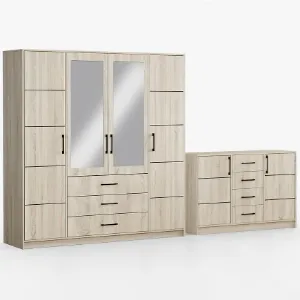 Zestaw szafa Belluno 200 sonoma + komoda Belluno 150