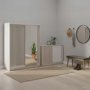Obrazek Zestaw szafa Royal 150 biała + komoda Royal 150