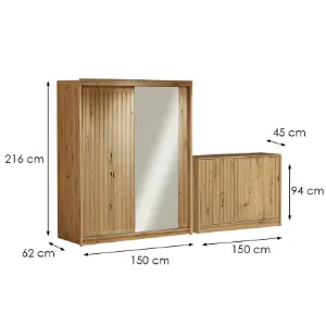 Obrazek Zestaw szafa Royal 150 wotan + komoda Royal 150