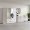 Obrazek Zestaw szafa Sorento biała 200 + komoda Sorento 160