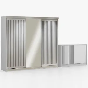Obrazek Zestaw szafa Royal 250 biała + komoda Royal 150