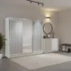 Obrazek Zestaw szafa Royal 250 biała + komoda Royal 150