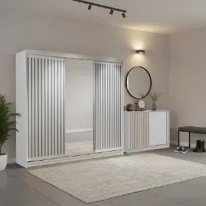 Obrazek Zestaw szafa Royal 250 biała + komoda Royal 150
