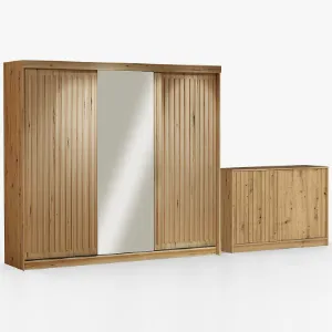 Zestaw szafa Royal 250 wotan + komoda Royal 150