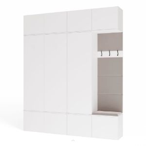 Obrazek Garderoba z wieszakiem Hamar IV 3SZ1W biały