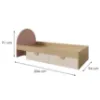 Obrazek Łóżko Lexi 13l/P Cremona/Macadamia/Róż